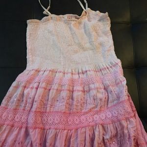 Pink and white sundress